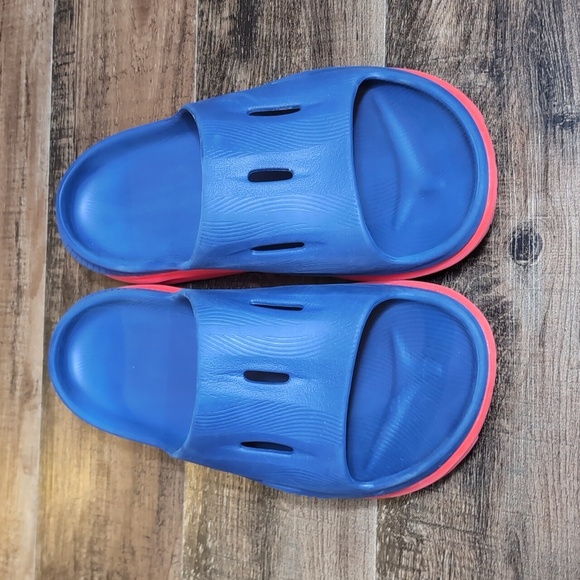 Hoka Ora Recovery Slide 3 Bellwhether Blue - Red Alert Size 12.0 - Picture 2 of 10